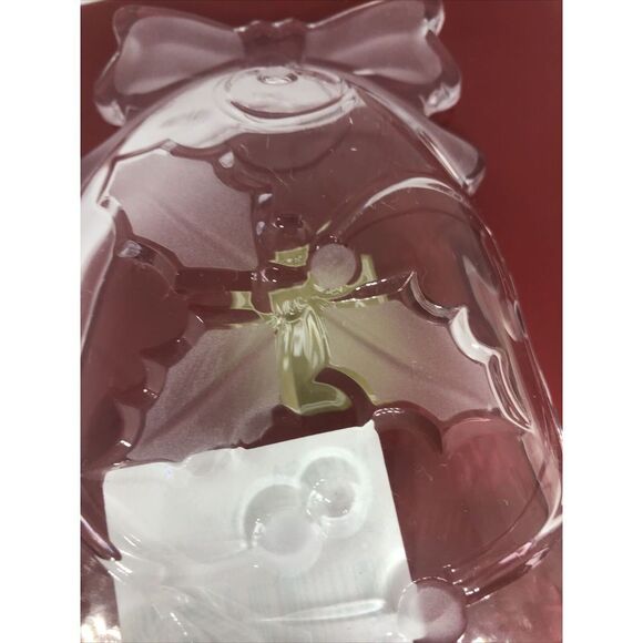 Mikasa WY521/513 Glass Bell Christmas Candy Dish Season's Holly 7" New - Picture 4 of 6